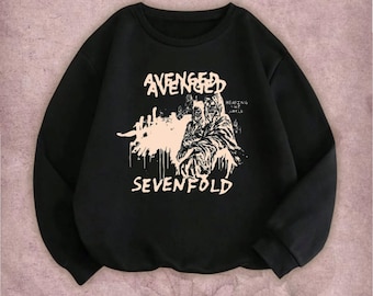 Avenged Sevenfold T Shirt Sweatshirt Hoodie | A7X Band Graphic Tee | Unisex Heavy Metal Rock Shirt | Music Fan Merch Gift