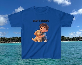 Chiot Best Friends T-shirts enfant | T-shirt petit garçon câlin