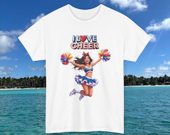 I Love Cheer T-Shirt - Cheerleader Tee