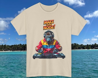 Gorilla DJ 'Make Some Quiet' T-Shirt | Ape DJ Grafik T-Shirt