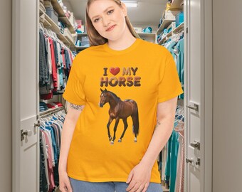 J'aime mon cheval en t-shirt | T-shirt équestre
