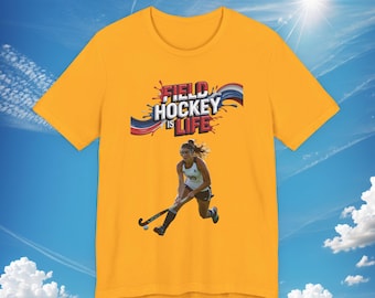 -shirt joueur de hockey sur gazon | Photo d'action d'athlète féminine