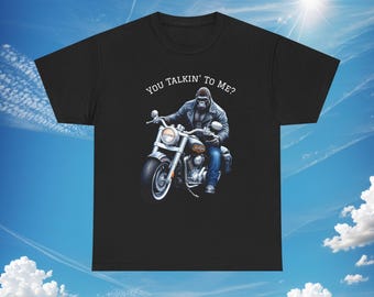 Gorilla Biker Humor T-Shirt, Unisex Baumwolle T-Shirt, lustiges Biker Shirt, Motorrad-Liebhaber Geschenk, lustiges Gorilla Shirt, lustiges Affe Shirt, lustiger Affe