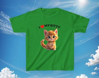 I Love My Kitty Kids Tee | Cute Kitten Graphic Shirt