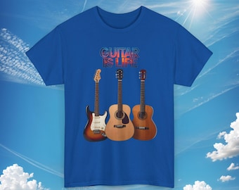-shirt La guitare, c'est la vie | tee-shirt pour guitare classique électro-acoustique