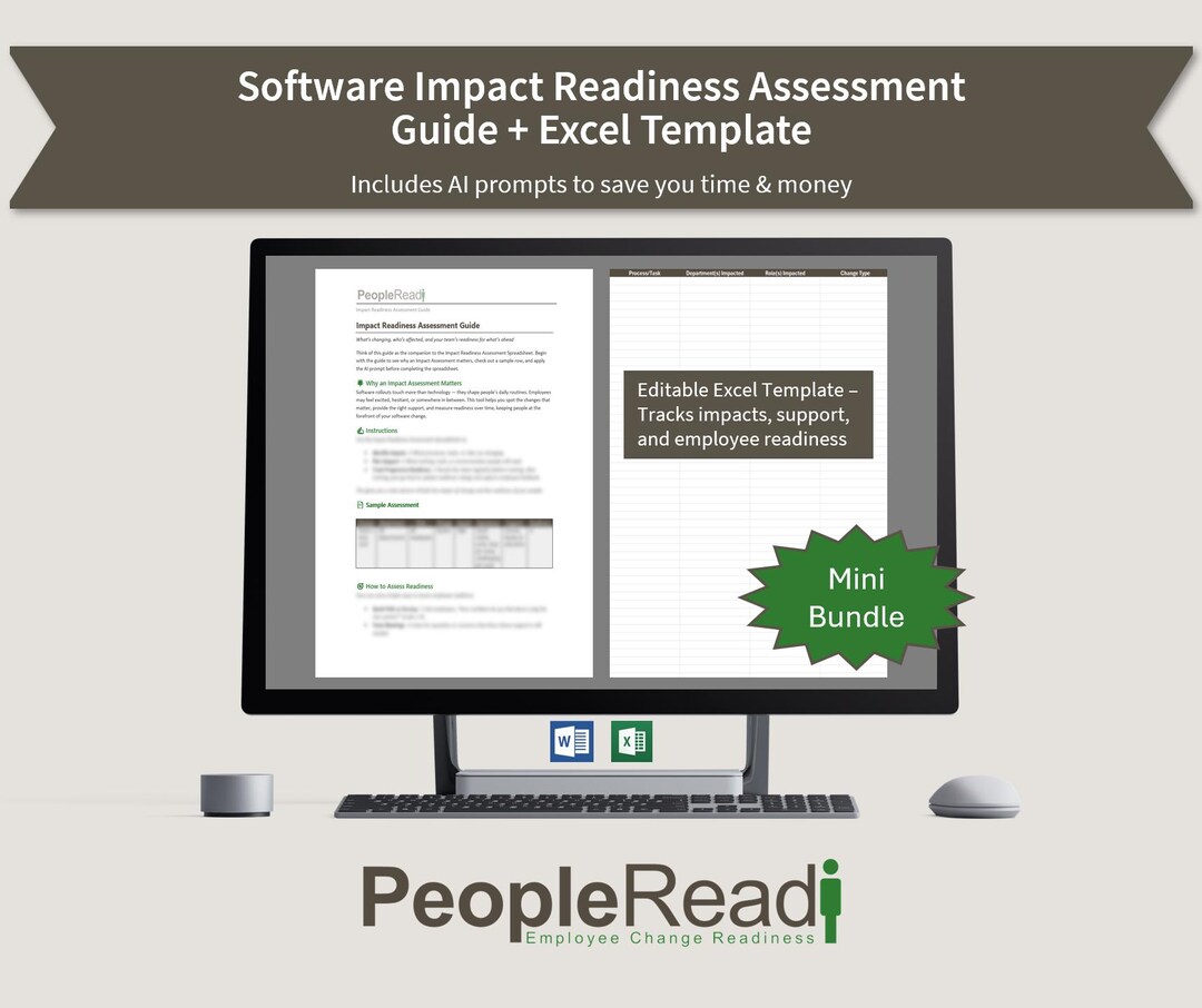 Software Impact Readiness Assessment Guide & Excel Template – Change ...