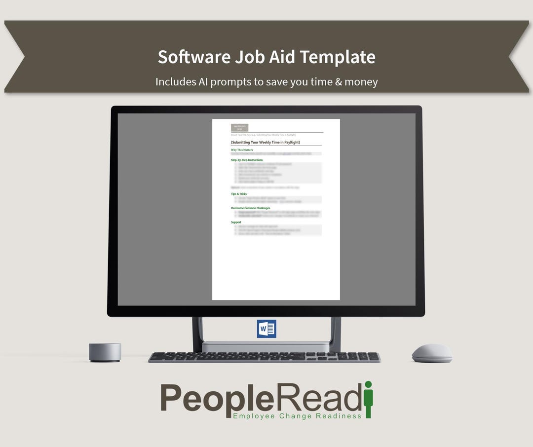 Software Job Aid Template – Quick Reference Guide for Small to Medium ...