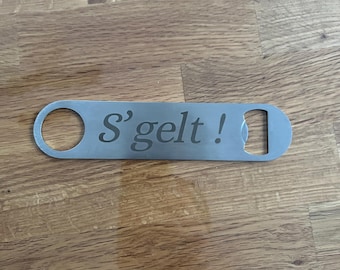 Stainless steel bottle opener