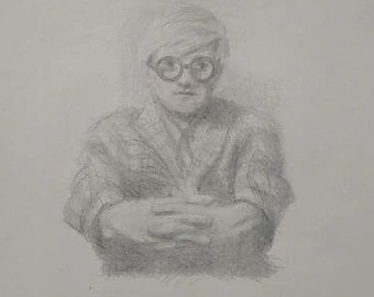 Art Heroes, David Hockney, lucien Freud, Francis Bacon sketches
