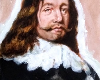 Portrait of a moustache after Bartholomeus Van Der Helst