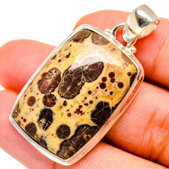 Poppy Jasper Pendant 1 1/4 925 Sterling 