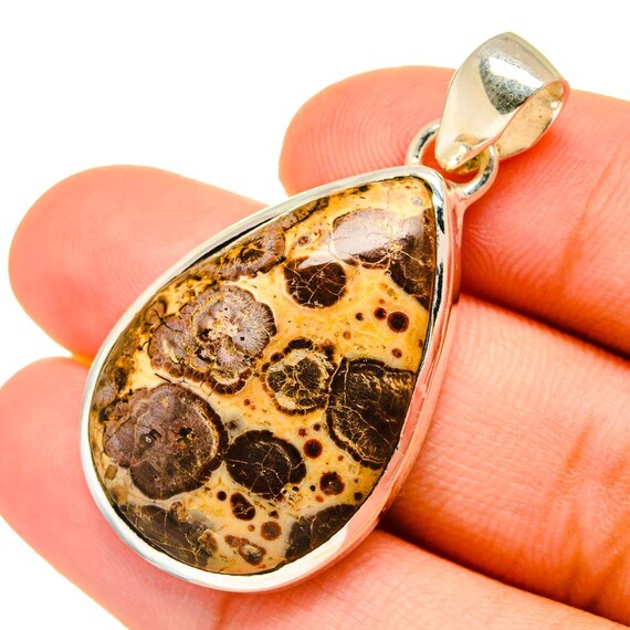 Poppy Jasper Pendant 1 1/4 925 Sterling 