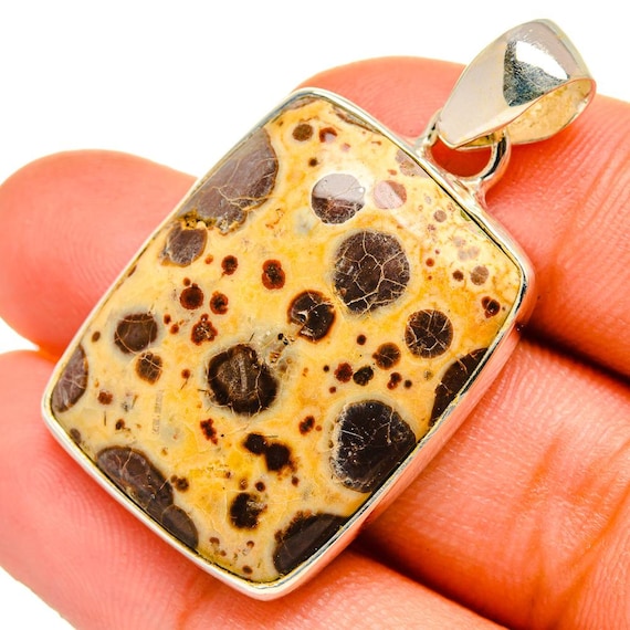 Poppy Jasper Pendant 1 1/4 925 Sterling 