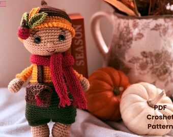 Crochet Pattern – Auri Plush Toy – Amigurumi PDF Tutorial (English, Cozy Autumn Design)