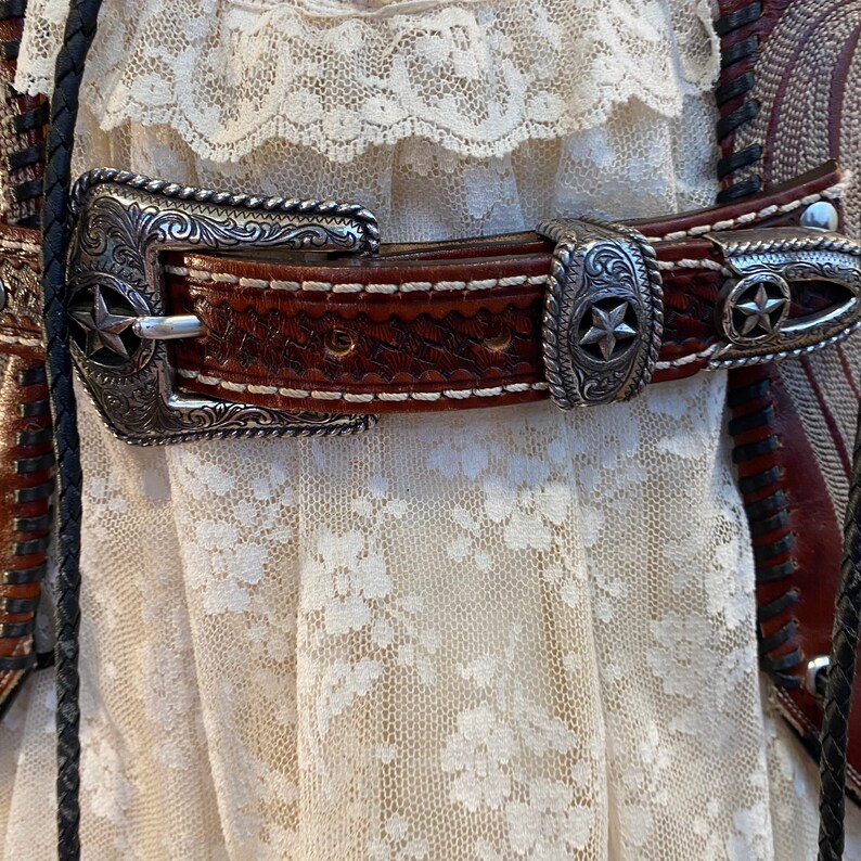 Handcrafted Western Cowboy Boot Corset Belt Whiskey Leather Etsy