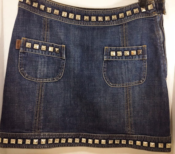 Moschino Jeans Studded Denim Skirt US size 8