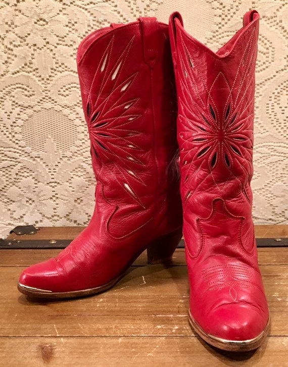 red cowgirl boots