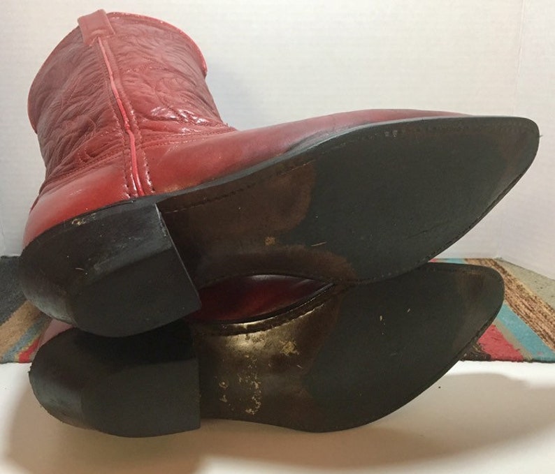 Red Acme Cowgirl Boots size 7M