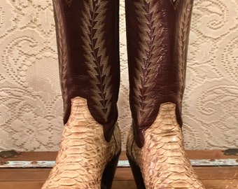 Gorgeous Snakeskin Panhandle Slim Tall Cowgirl Boots size 6B