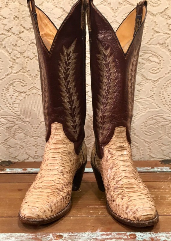 Gorgeous Snakeskin Panhandle Slim Tall Cowgirl Boots size 6B