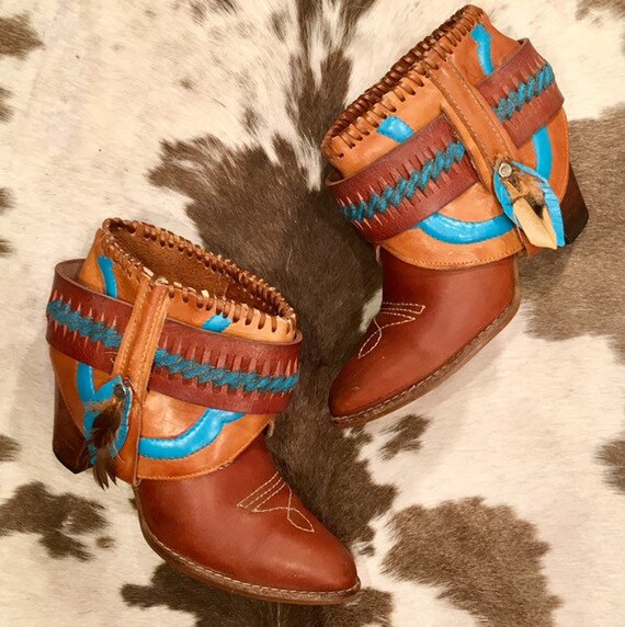 Handcrafted Vintage Miss Capezio Cowgirl Booties size 7 1/2