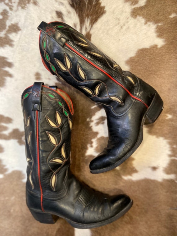 Vintage Ralph Lauren Cowboy/Cowgirl Boots Black Le