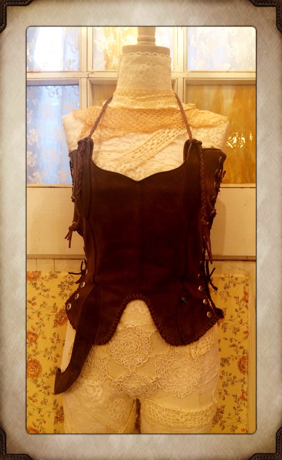 Leather Corset or Chaps made from Cowboy Boots