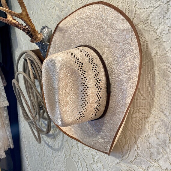 NOS Tony Lama Palm Straw 8X Cowboy or Cowgirl Hat size 7 1/2