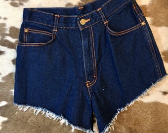 Super Sexy Dark Wask Gitano Daisy Dukes Cutoff Denim Jean Shorts Vintage size 10