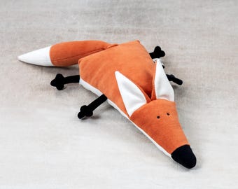 Little Fox Plushie Ponca, Soft Foxy Toy, Funny Plush Red Fox