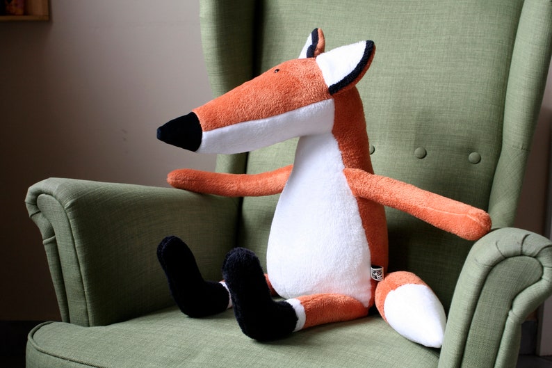 Big Soft Plush Fox Nursery Decor Rusty Reddish Stuffed Foxy | Etsy
