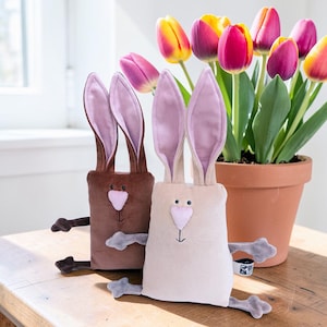 Peluche coniglietto pasquale Muma, piccolo coniglietto tascabile, divertente lepre di peluche morbido immagine 3