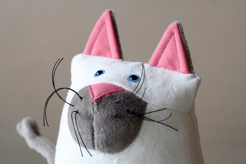 Funny Plush Kitty Toy Stuffed Animal Toy Muma Cat Plushie | Etsy