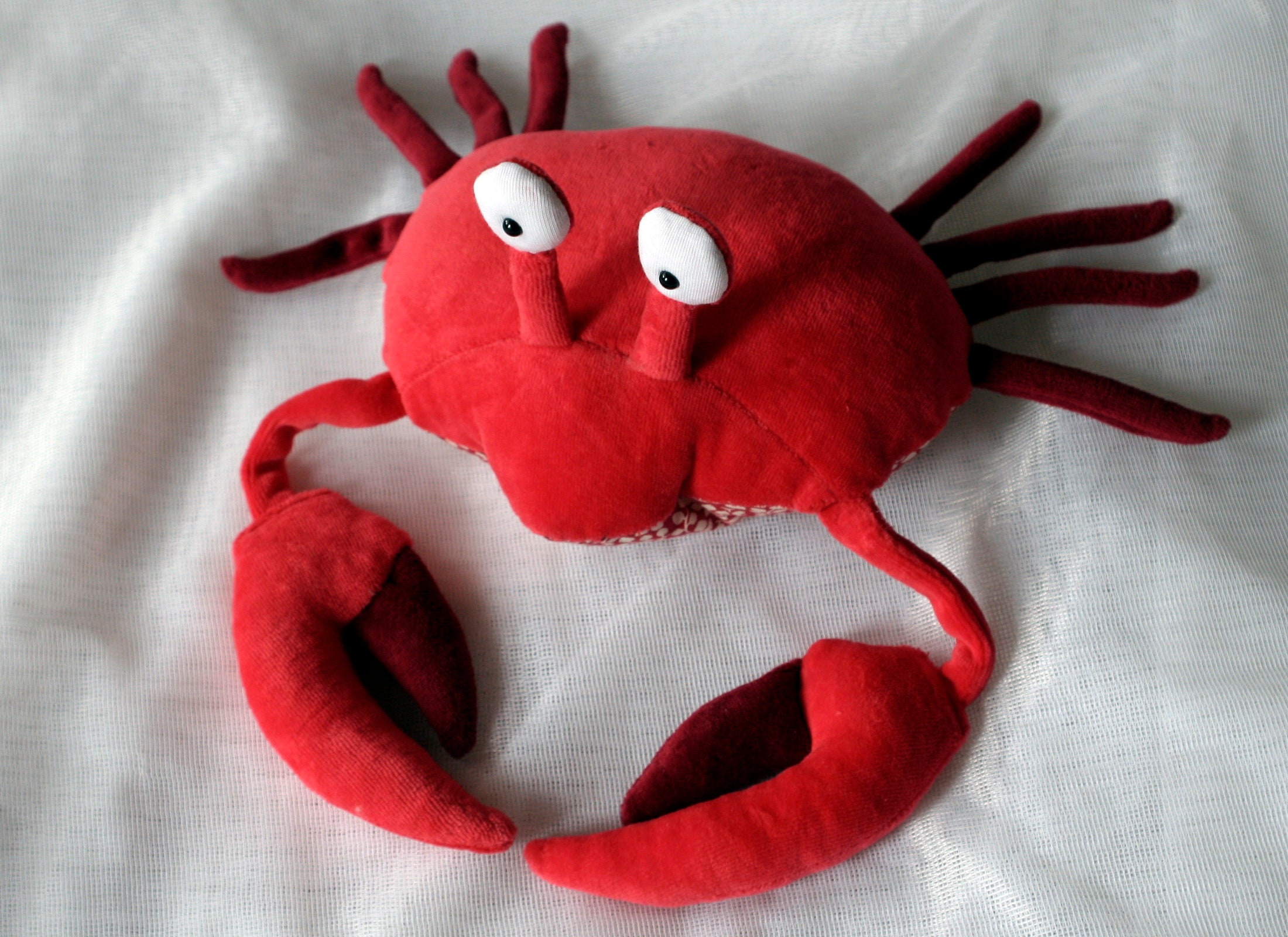 Red Crab Plush Toy, Soft Crustacean, Spider Crab Plushie Red Crab Plush Toy, Soft Crustacean, Spider Crab Plushie