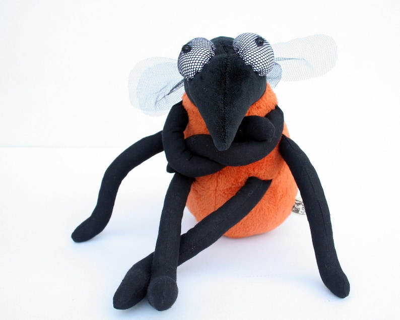 Funny Fruit Fly Plush Toy Plushie Insect Orange Softie Etsy UK