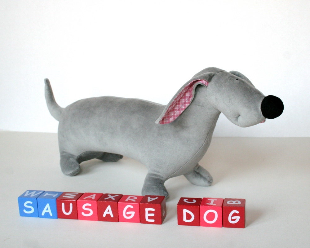 cuddly toy sausage dog