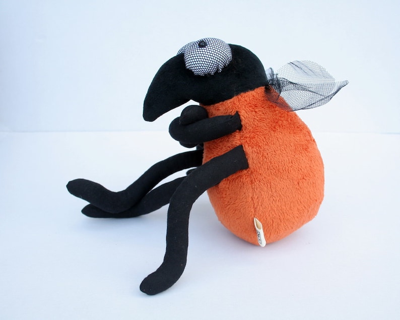 Funny Fruit Fly Plush Toy Plushie Insect Orange Softie Etsy UK