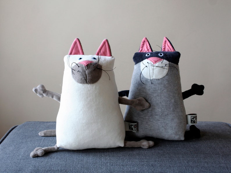 Funny Plush Kitty toy Stuffed animal toy Muma Cat Plushie | Etsy