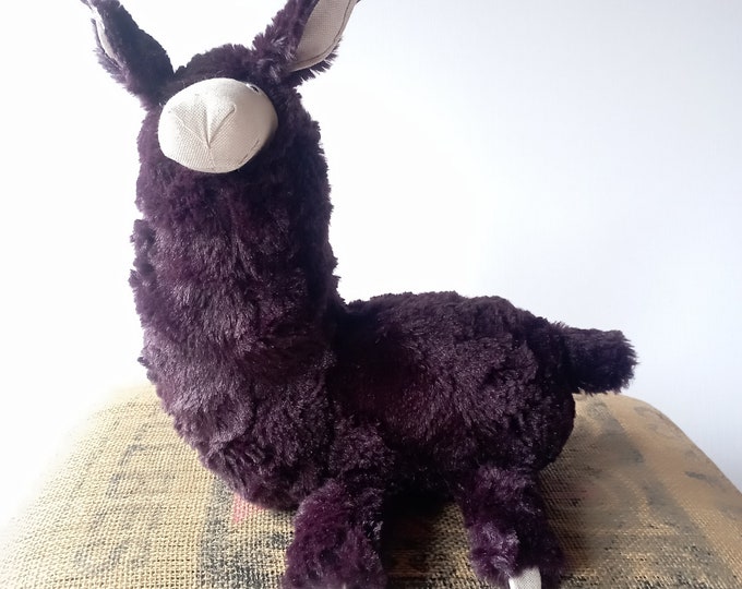 The Last Stuffed Llama, Deep Purple Llama Plush, ProbLlama?  Cute Soft Baby Toy, Furry Plush Hoofed Animal, South American Alpaca