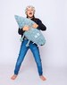 Big Olive Croc Pillow. Crocodile Cushion, Funny Huge Curly Alligator 