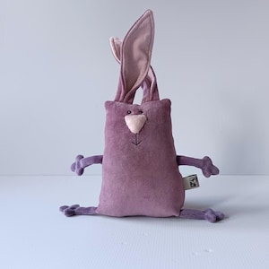 Peluche coniglietto pasquale Muma, piccolo coniglietto tascabile, divertente lepre di peluche morbido Viola