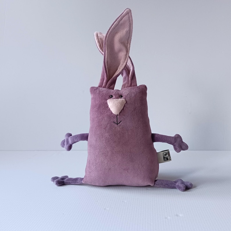 Peluche coniglietto pasquale Muma, piccolo coniglietto tascabile, divertente lepre di peluche morbido Viola
