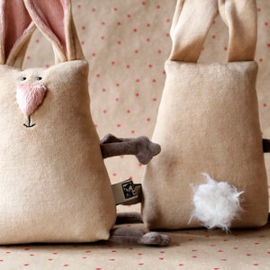 Peluche coniglietto pasquale Muma, piccolo coniglietto tascabile, divertente lepre di peluche morbido immagine 13