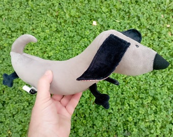 Little Sausage Dog Plushie, Cute Dachshund Stuffie, Brown Wiener Doggie Plush, Soft Doxie Stuffed Toy