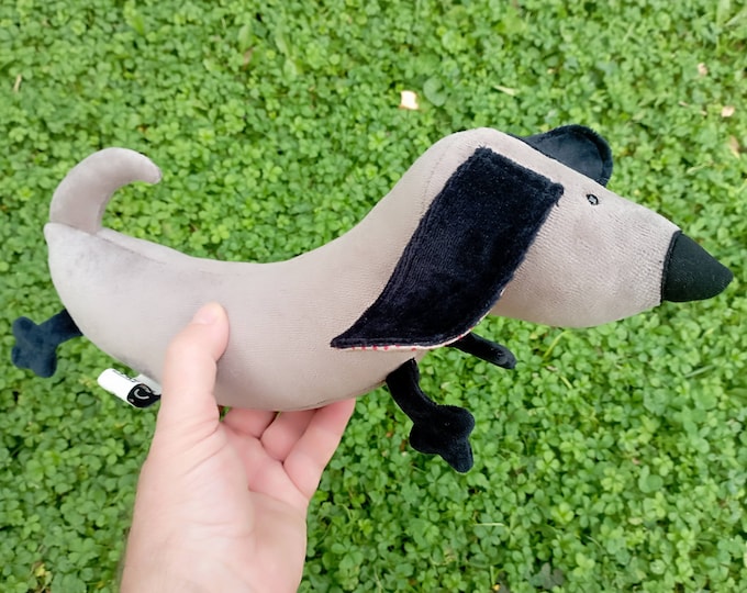 Little Sausage Dog Plushie, Cute Dachshund Stuffie, Brown Wiener Doggie Plush, Soft Doxie Stuffed Toy