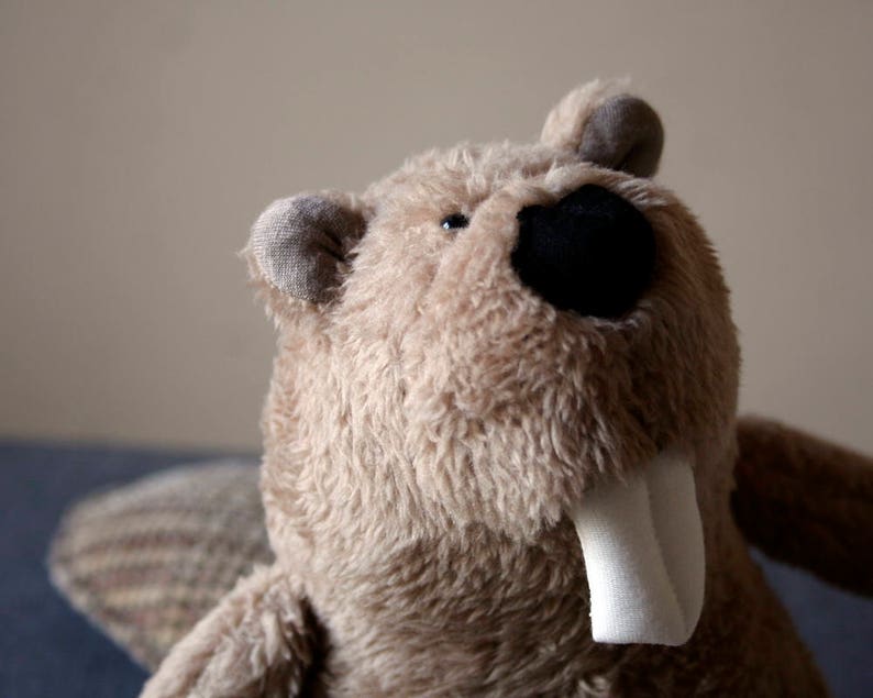 Funny Beaver Plushie Stuffed Animal Toy for Children Etsy UK