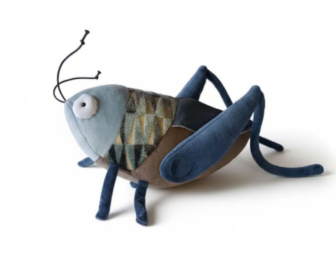 Cuddly Cricket Plush Toys , Funny Colorful Insect, Really Charming Grasshopper Plushie