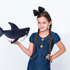Blauhai Hai Plüschtier, Meeres-Kinderzimmer Dekor, Baby Hai für Kinder, Gefülltes Tiefsee Meeresbewohner, Geschenk für Kinder, Mädchen oder Junge