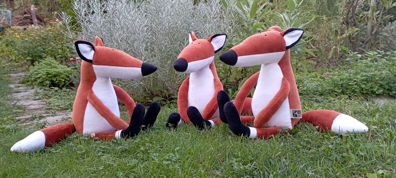 Rusty the Plush Fox, Rusty reddish Stuffed Foxy Toy image 8