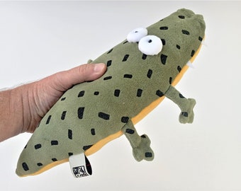 Pickles the Crocodile, Handmade Muma Croc Plushie, Cute Green Plush Aligator